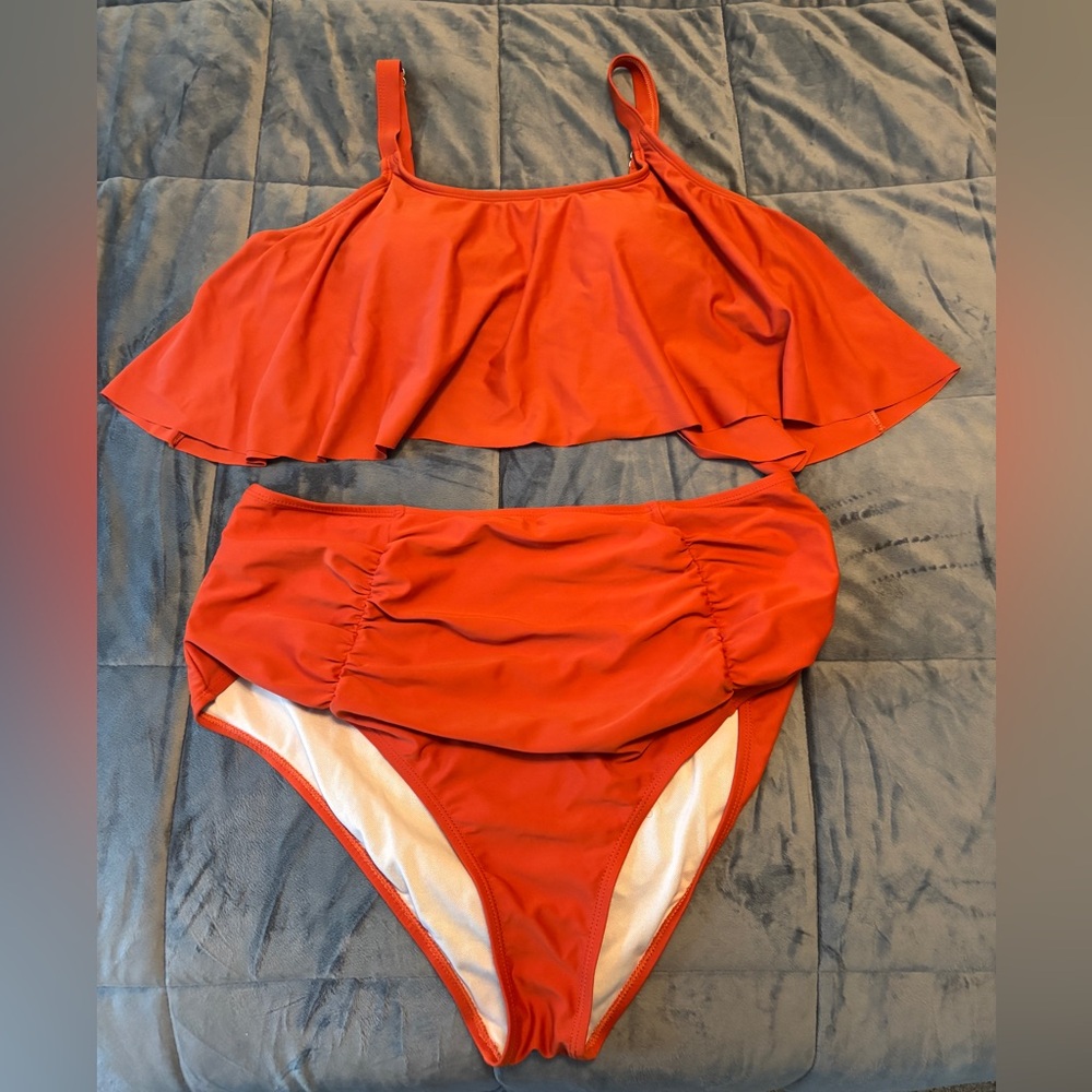 Amazon Women's Rust Orange Bikini Set